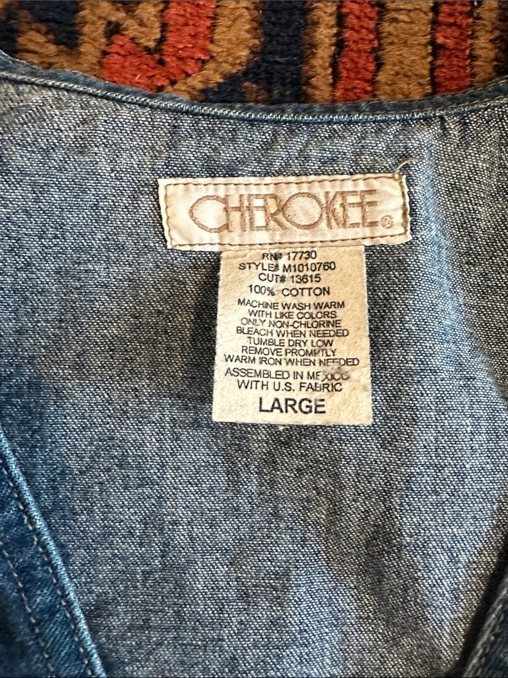 Denim Button down Vest - Picture 3 of 4